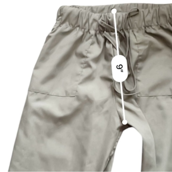 ASOS DESIGN casual parachute gray cargo pants M wide leg front pockets - Picture 6 of 9